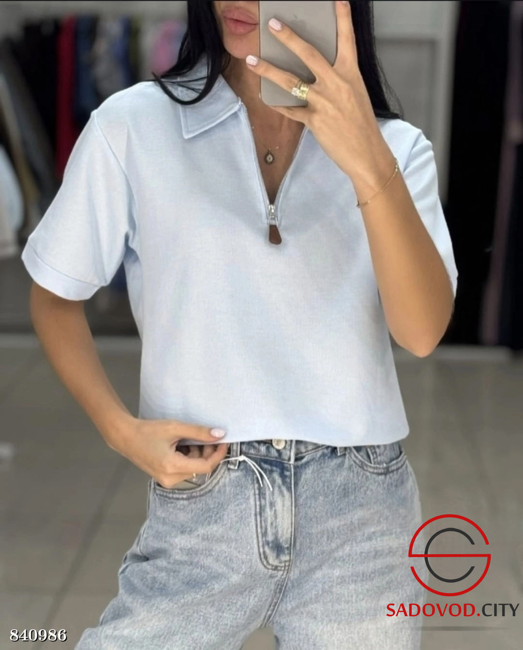 Футболка женская на полузамке - Bruno фото 3