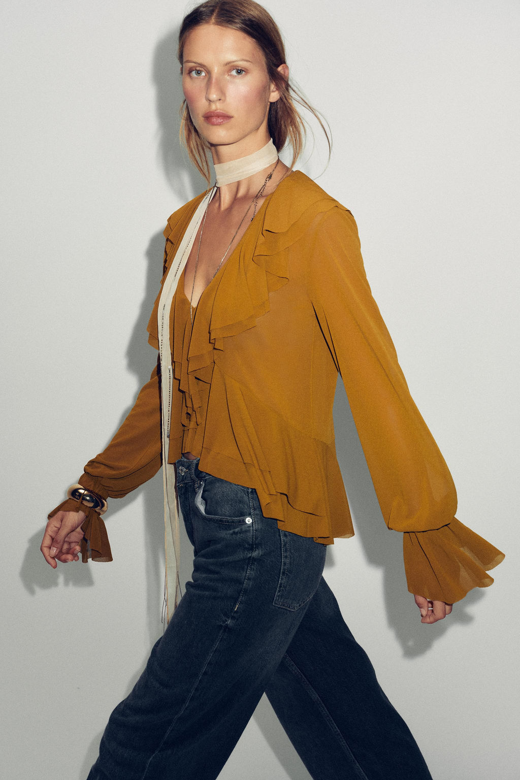 FLOWING RUFFLED TOP - Zara фото 4