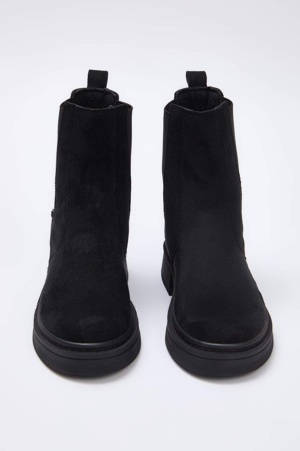 Siyah Suet Duz Tabanl? Chealsea Kad?n Bot TAKAW26BO00085