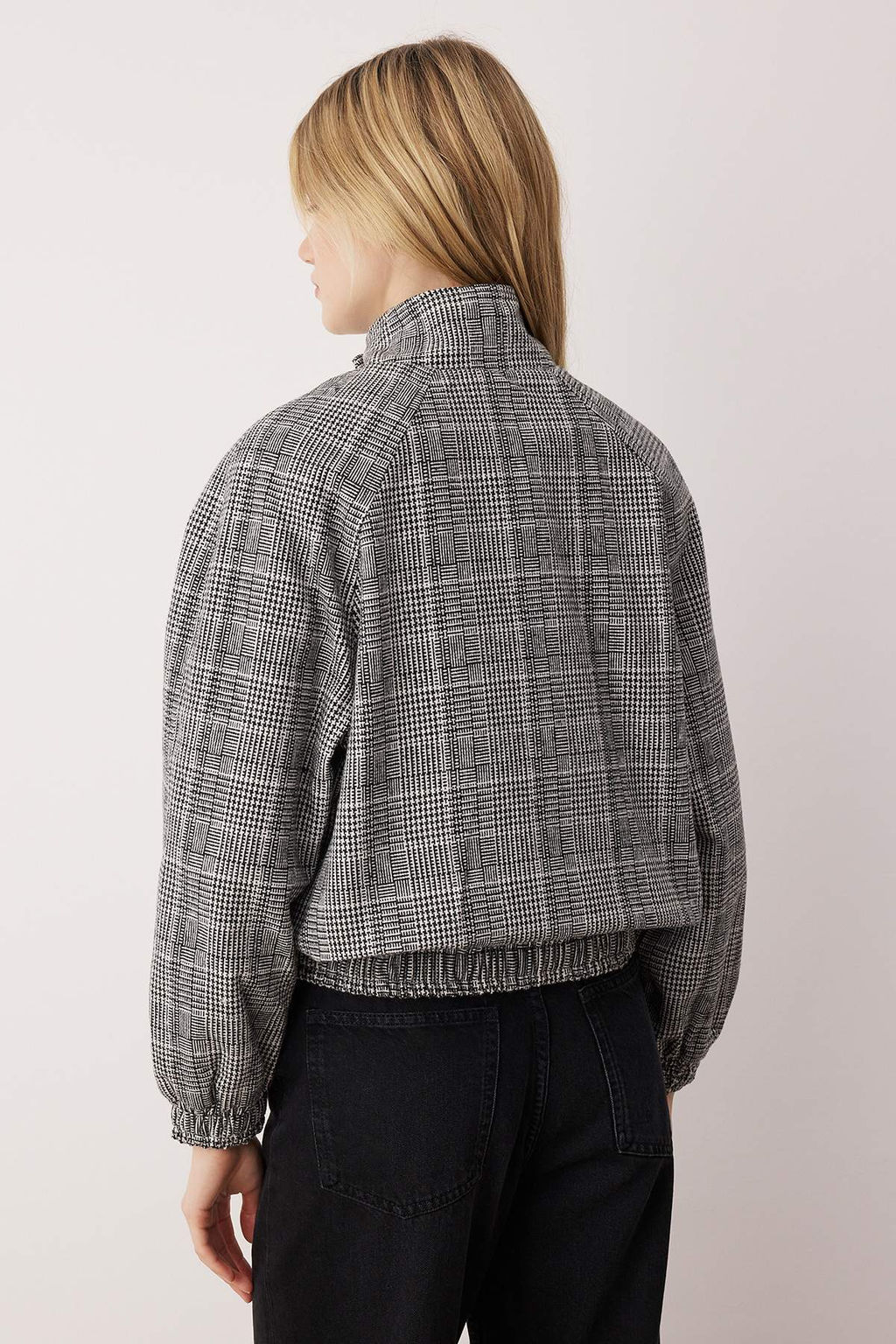 Cok Renkli Ekose Desenli Regular Kal?p Kase Bomber Ince Ceket MontTWOAW26MO00137 - Trendyolmilla фото 6