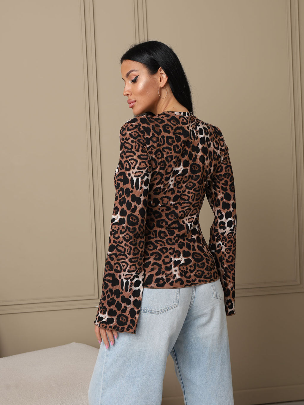 Лонгслив в рубчик мод.2028 - Барболета фото 40