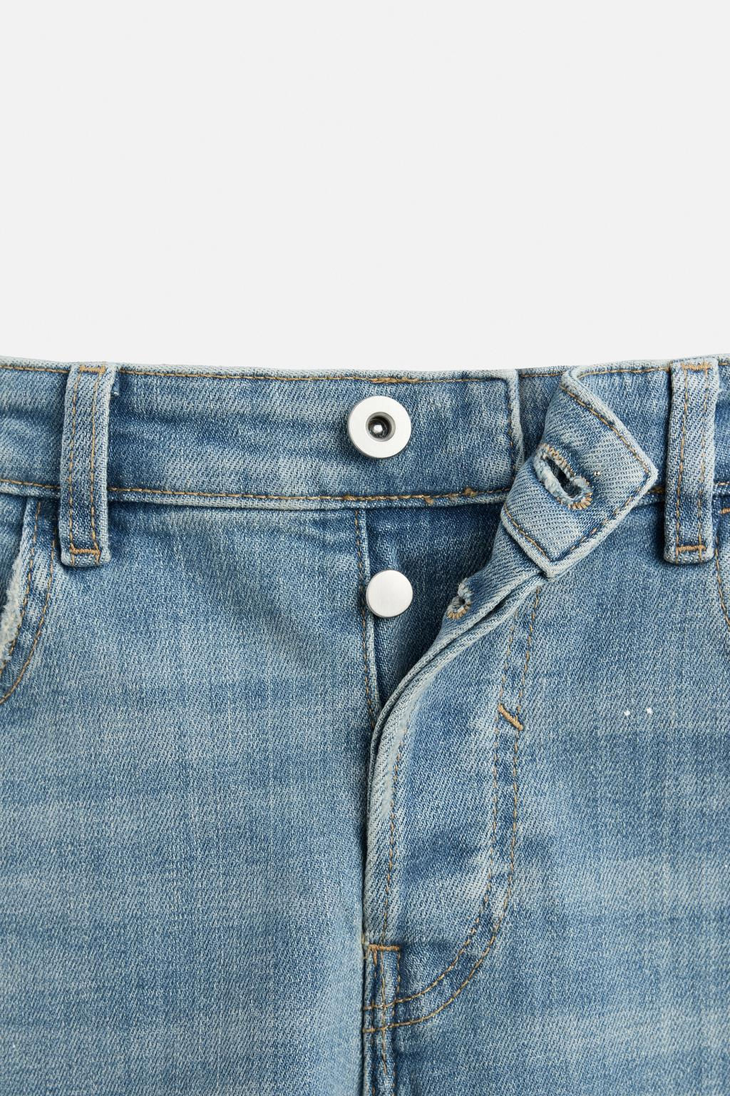 RIPPED SKINNY JEANS WITH PAINT SPLATTER - Zara фото 9