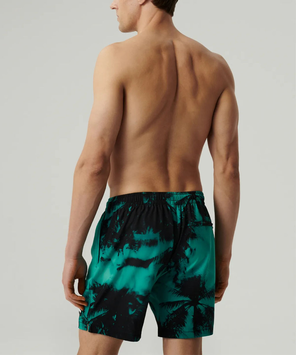 ATLANTIC KMB-227 Шорты мужские пляжные 4Way Stretch Palms зеленый + черный фото 5