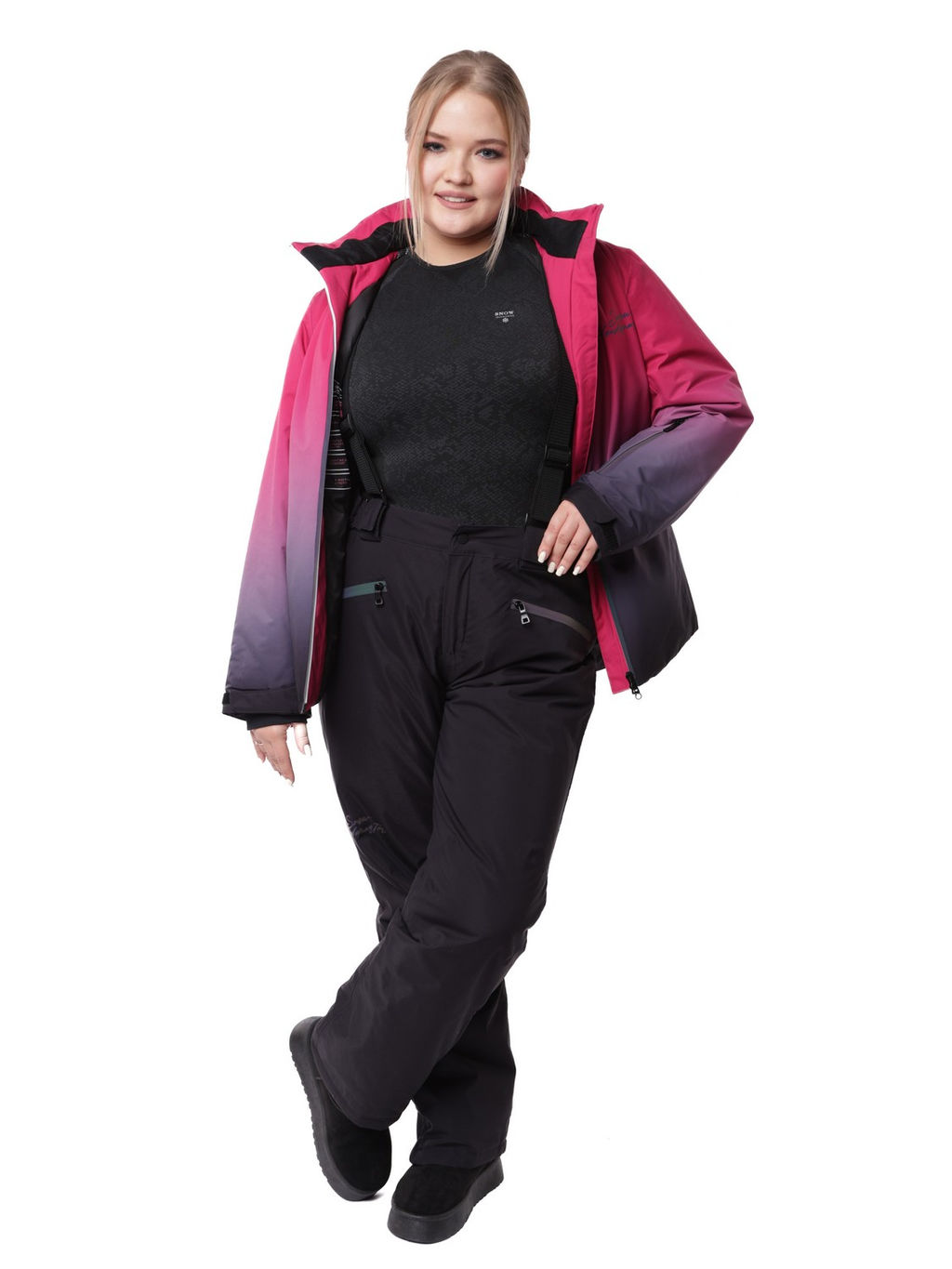Костюм VKB-0551 Малиново-серый - Snow headquarter фото 5