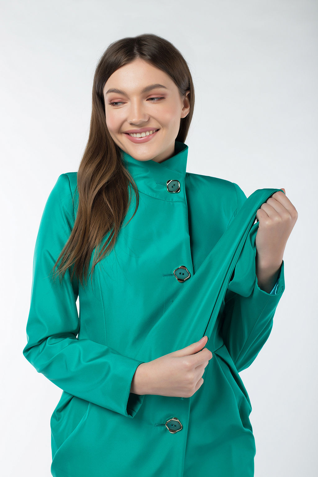 03-1915 Плащ женский (пояс) - El podio фото 5