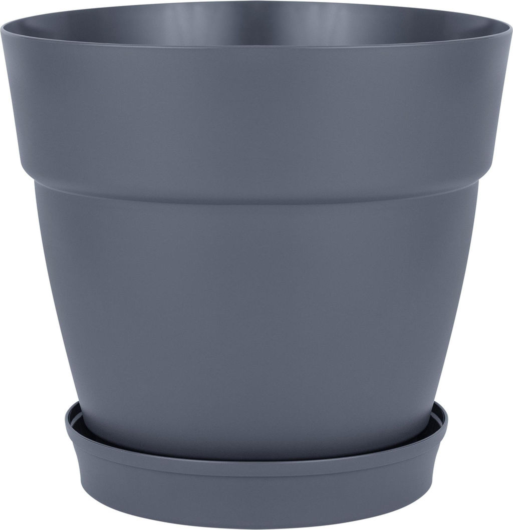 Горшок для цветов InGreen Villa de Fiori,фикс.под.26л,D380мм,на колес.,улканический серыйIG660510026