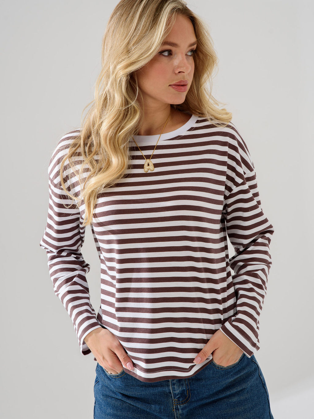 Лонгслив тельняшка 100% хлопок