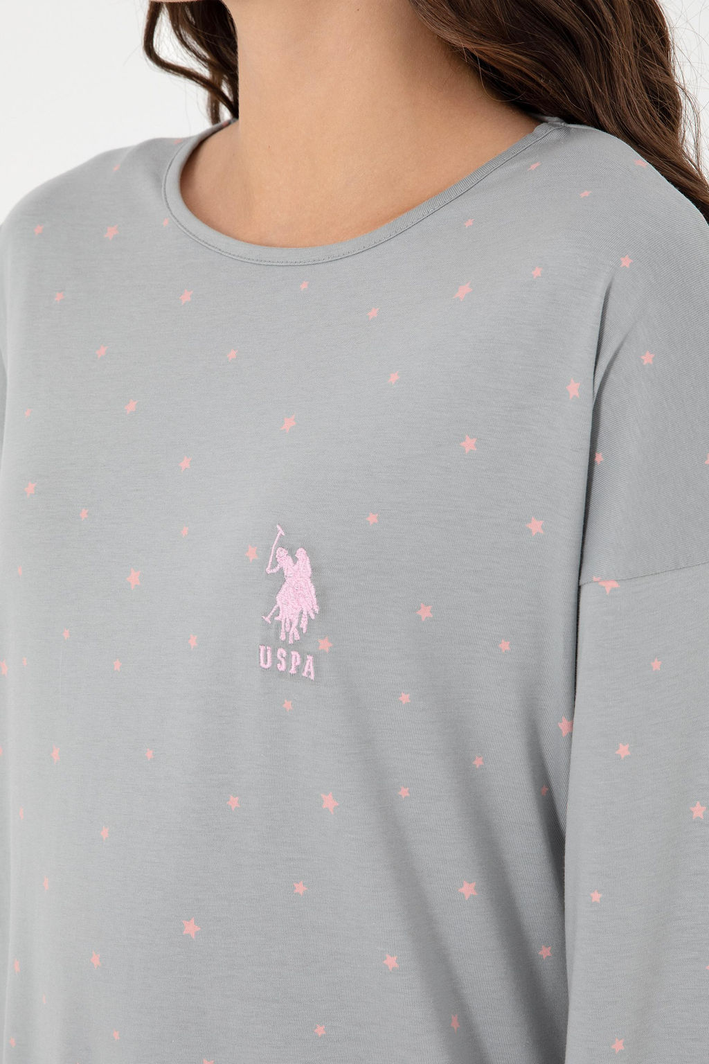 Женский серый пижамный комплект Неожиданная скидка в корзине - U.s. polo assn фото 6