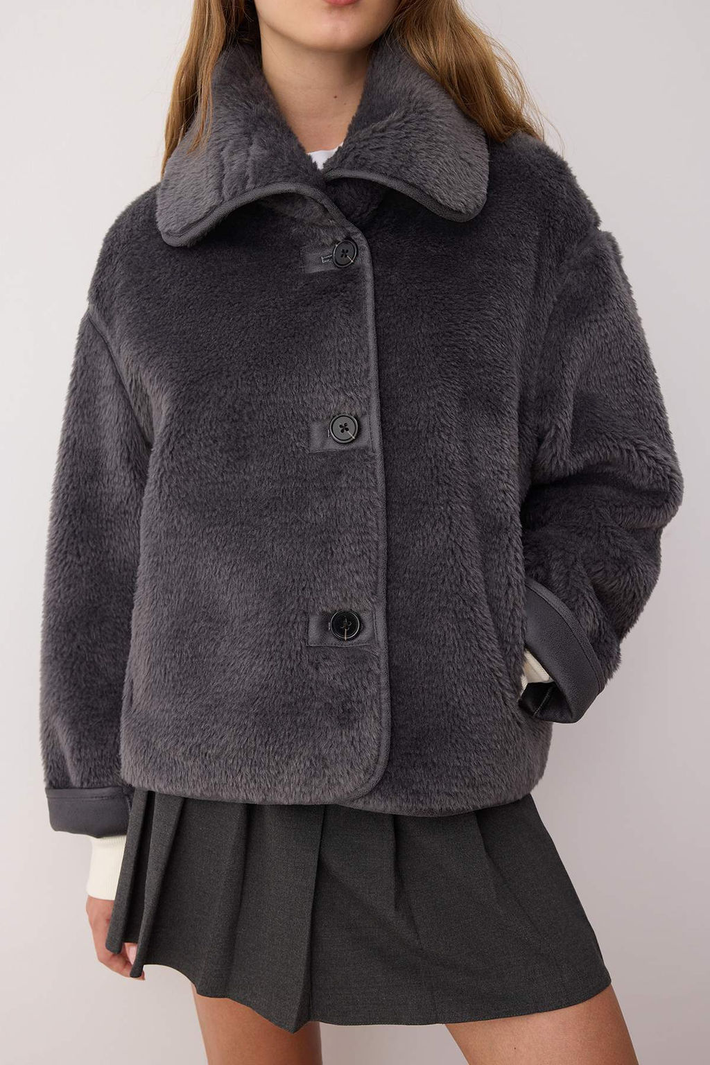 Antrasit Oversize Kal?p Pelus Mont TWOAW26MO00062