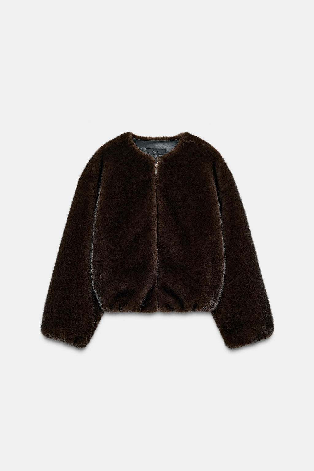 FAUX FUR BOMBER JACKET - Zara фото 6