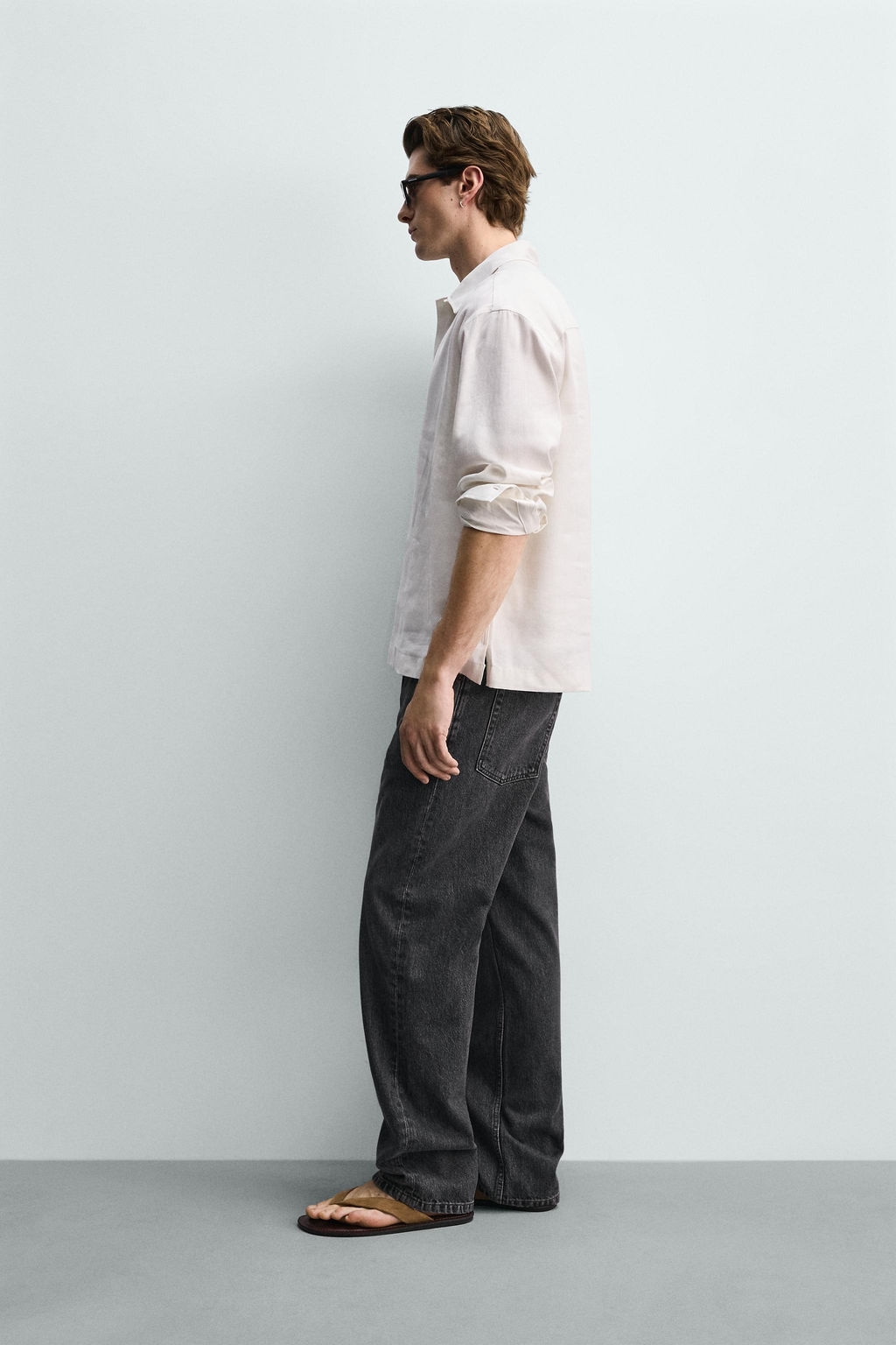 CAMISA POLO ALGOD?N - LINO / Crudo - Zara фото 4