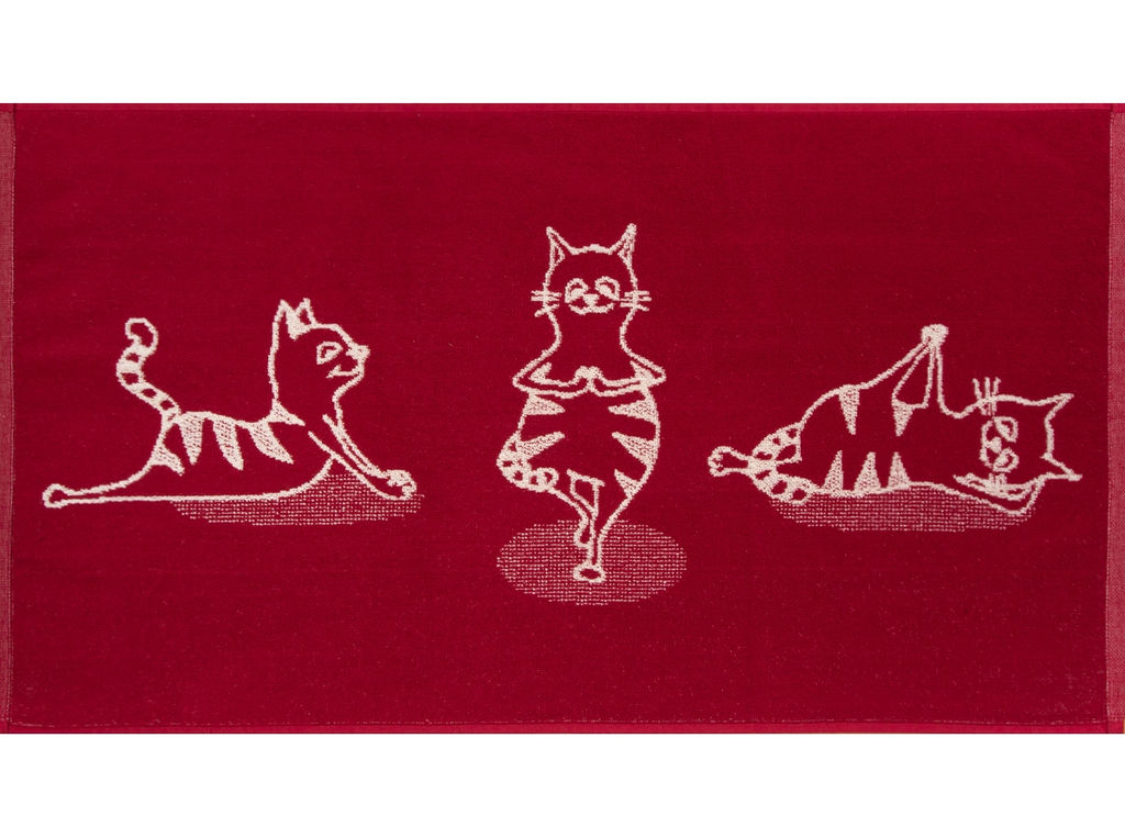 6с103.412ж1 Йога-кот(бордо) Полотенце махровое 50х90см