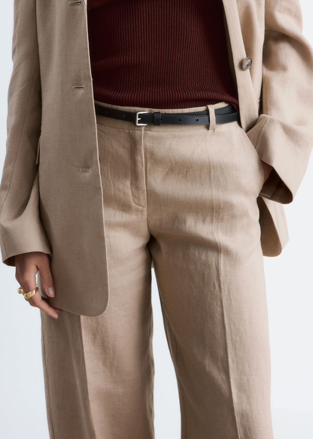 Pantalones sastre de lino - H&m фото 8