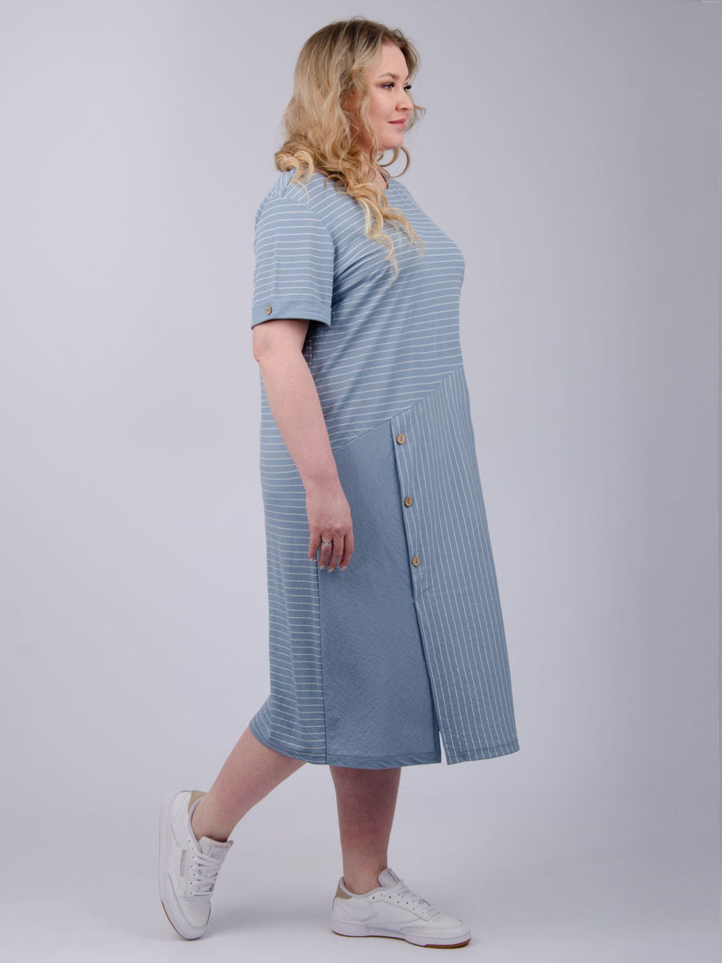 Платье "Волна", туман (М)