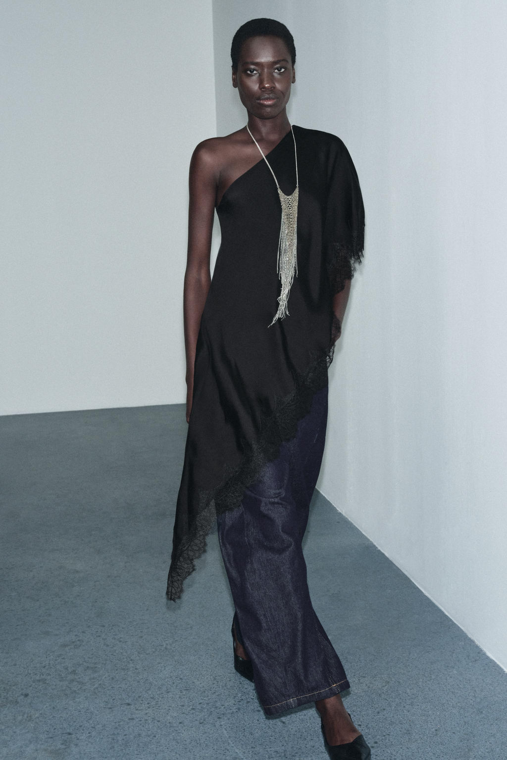 ZW COLLECTION ASYMMETRIC LACE TOP - Zara фото 4