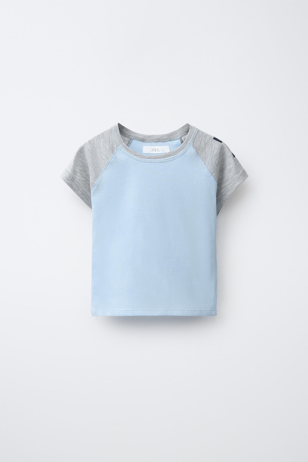 CAMISETA MANGA RANGL?N / Azul claro - Zara фото 4