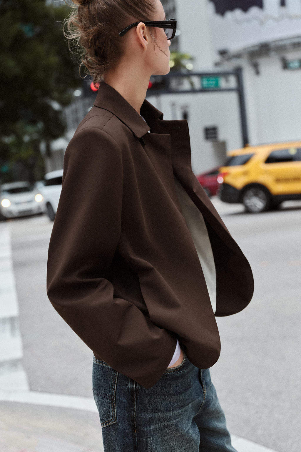 BLAZER CRUZADA CUELLO SOLAPA / Marr?n - Zara фото 14