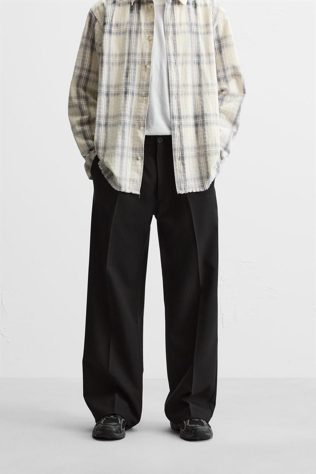 FLARED FIT PLEATED TROUSERS - Zara фото 2