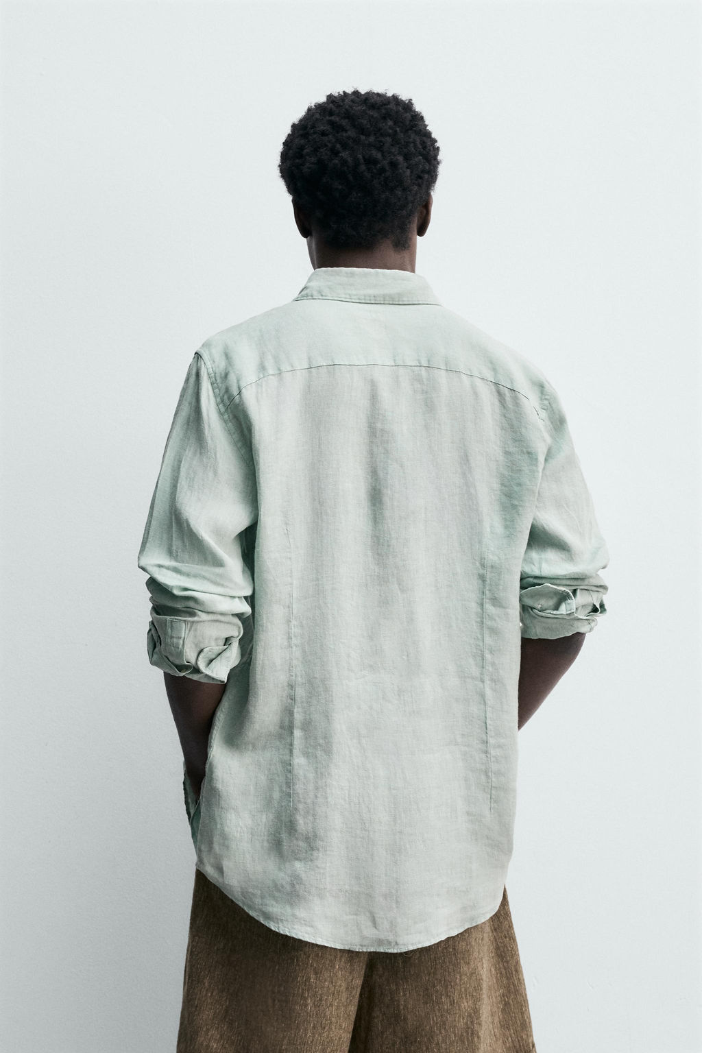 CAMISA REGULAR FIT 100% LINO / Caramelo - Zara фото 3