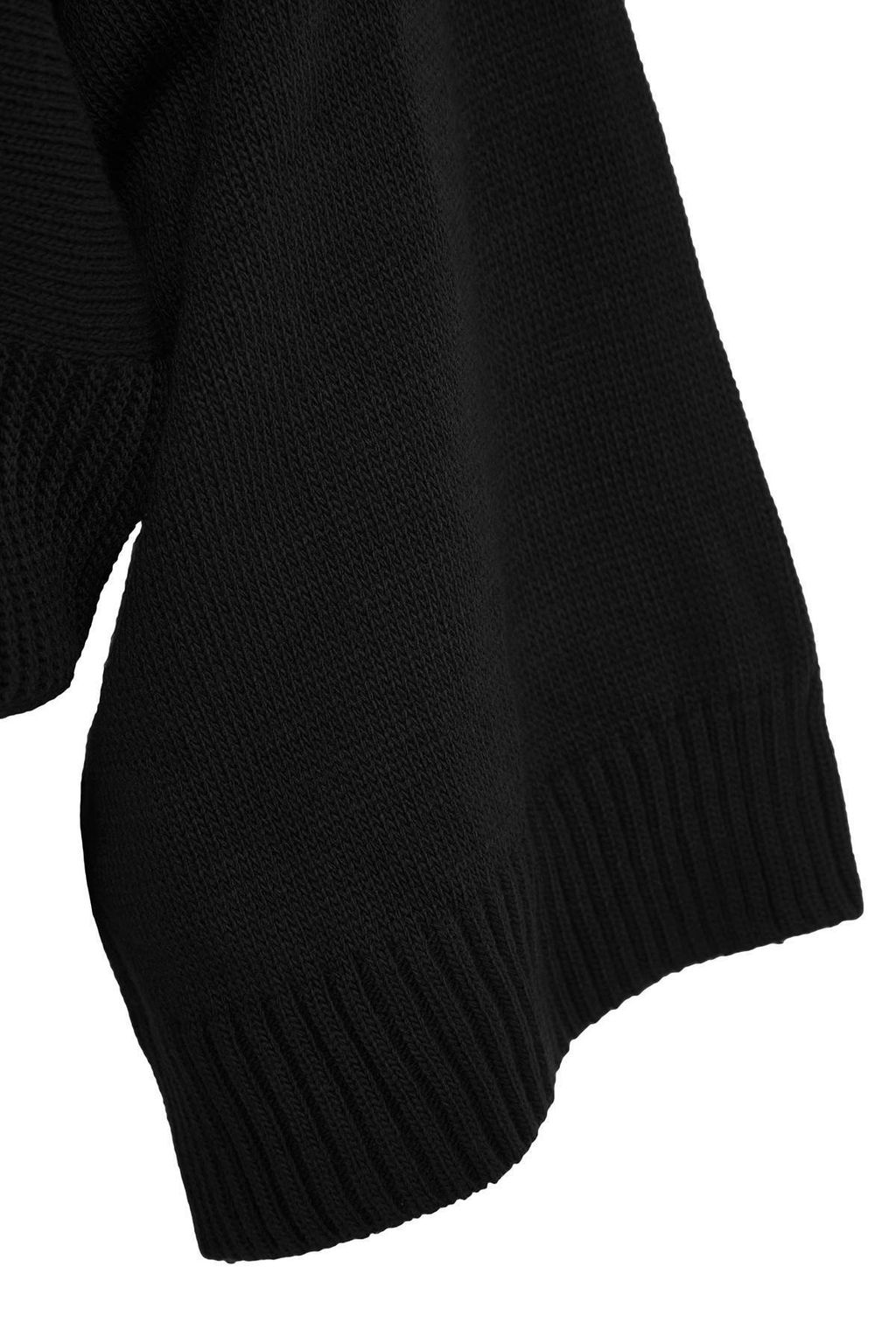 Siyah Genis Kal?p Ispanyol Kol Triko Kazak TWOAW23KZ01838 - Trendyolmilla фото 3