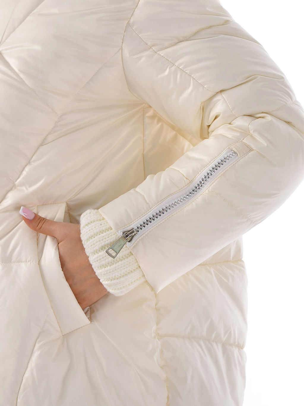 Зимняя куртка с вязанной отделкой - А+б коллекция фото 7