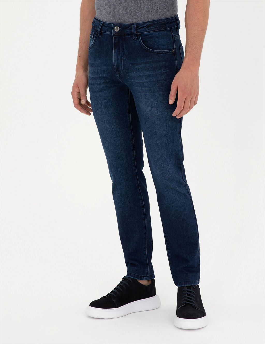 Koyu Lacivert Slim Fit Jean Pantolon - Pierre cardin фото 2