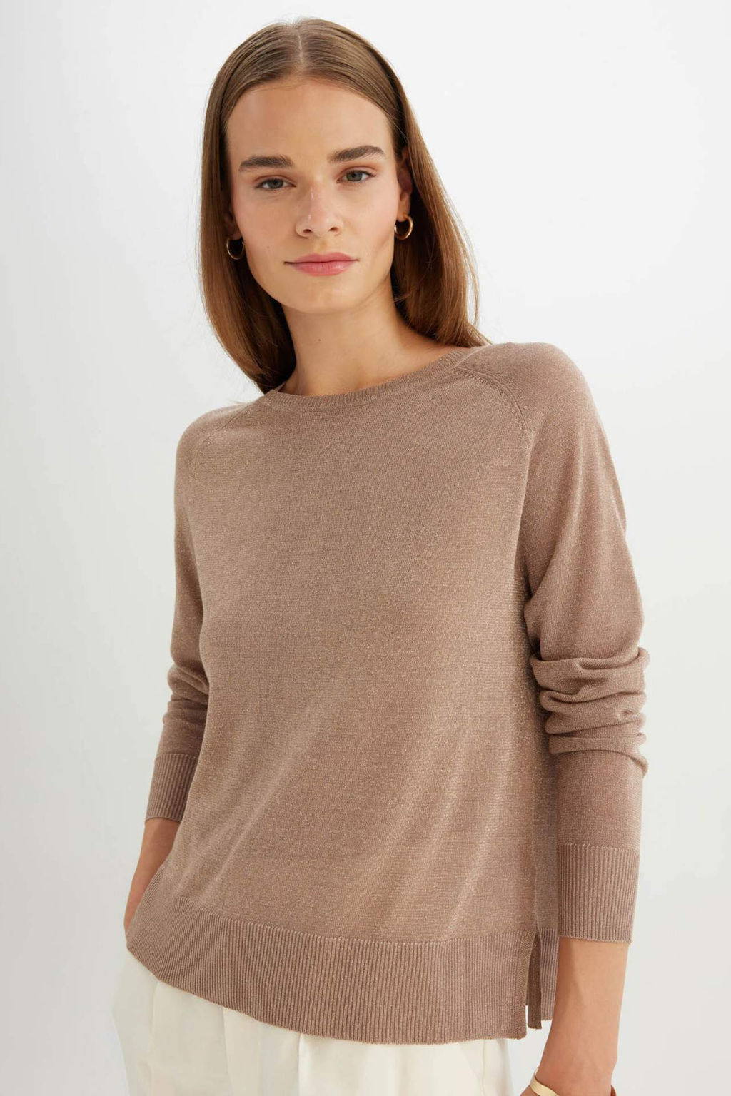 Regular Fit Bisiklet Yaka Basic Triko Kazak - Defacto фото 2