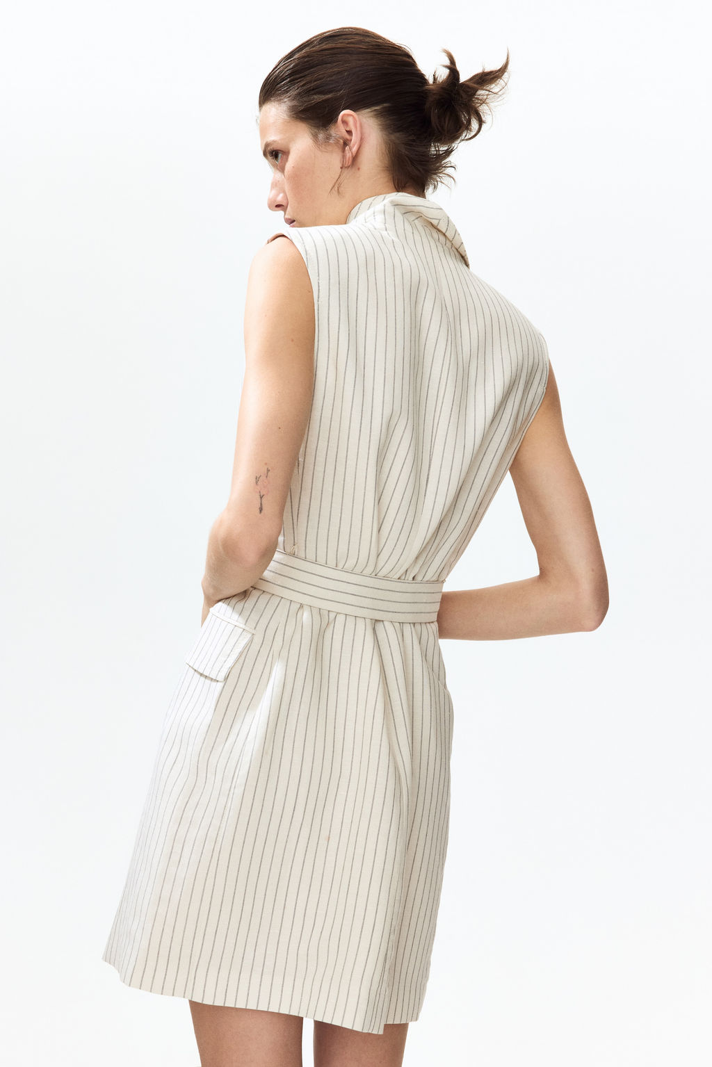 Vestido blazer en mezcla de lino - H&m фото 7