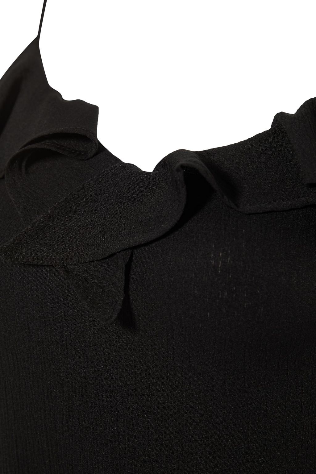 TRENDYOLMILLA Siyah Maxi Dokuma Volanl? Plaj Elbisesi TBESS19WY0004 фото 11