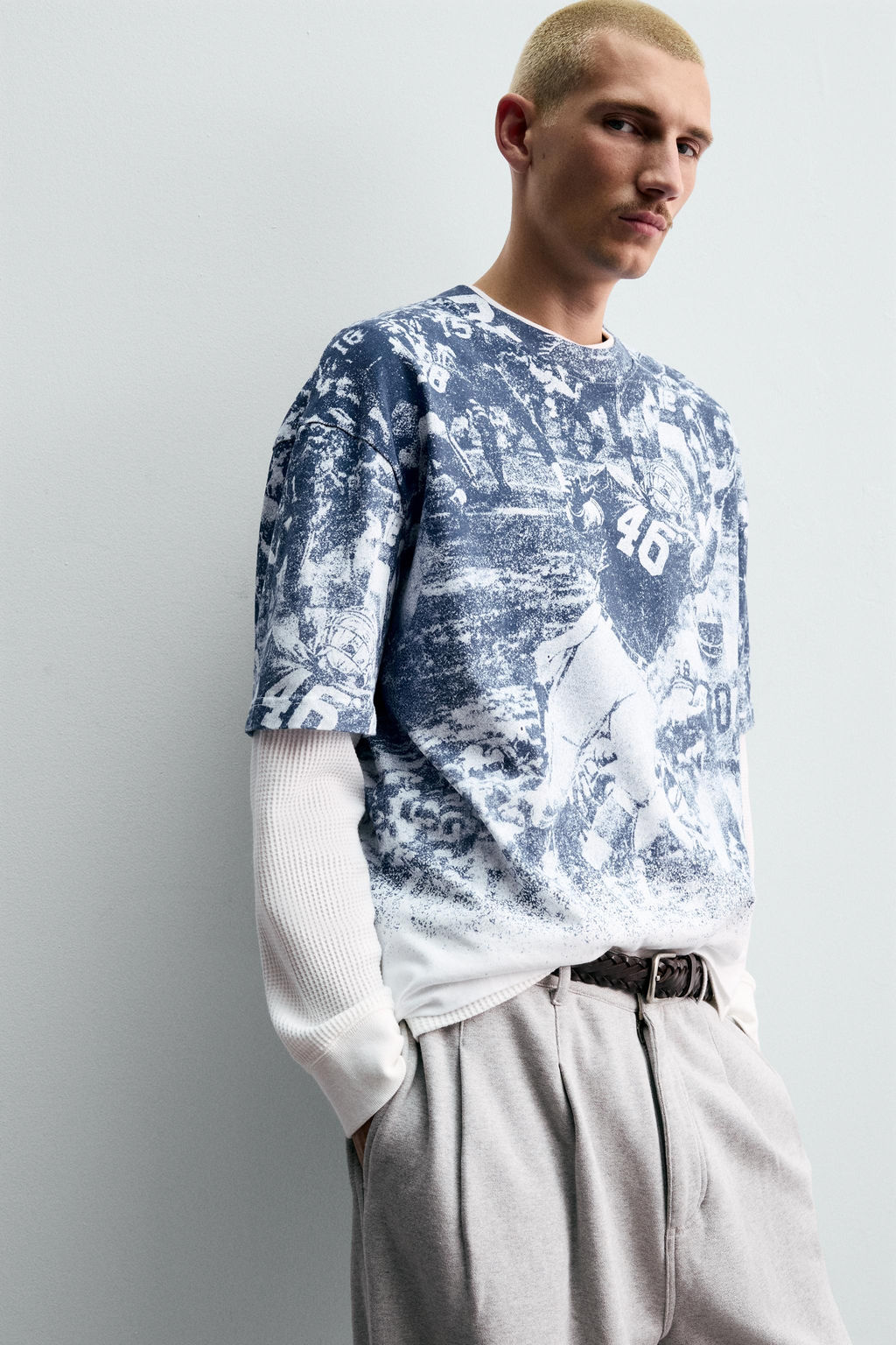 CHAMPION ® X ZARA AMERICAN FOOTBALL PRINT T-SHIRT фото 13