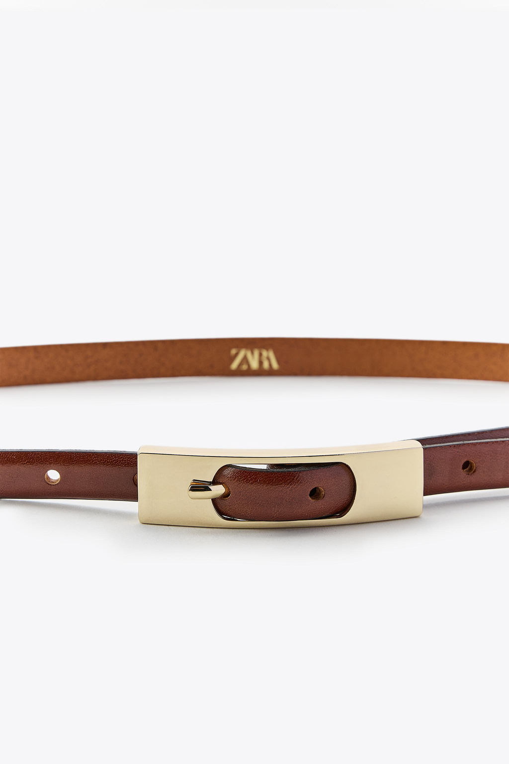 THIN BELT WITH RECTANGULAR BUCKLE - Zara фото 3