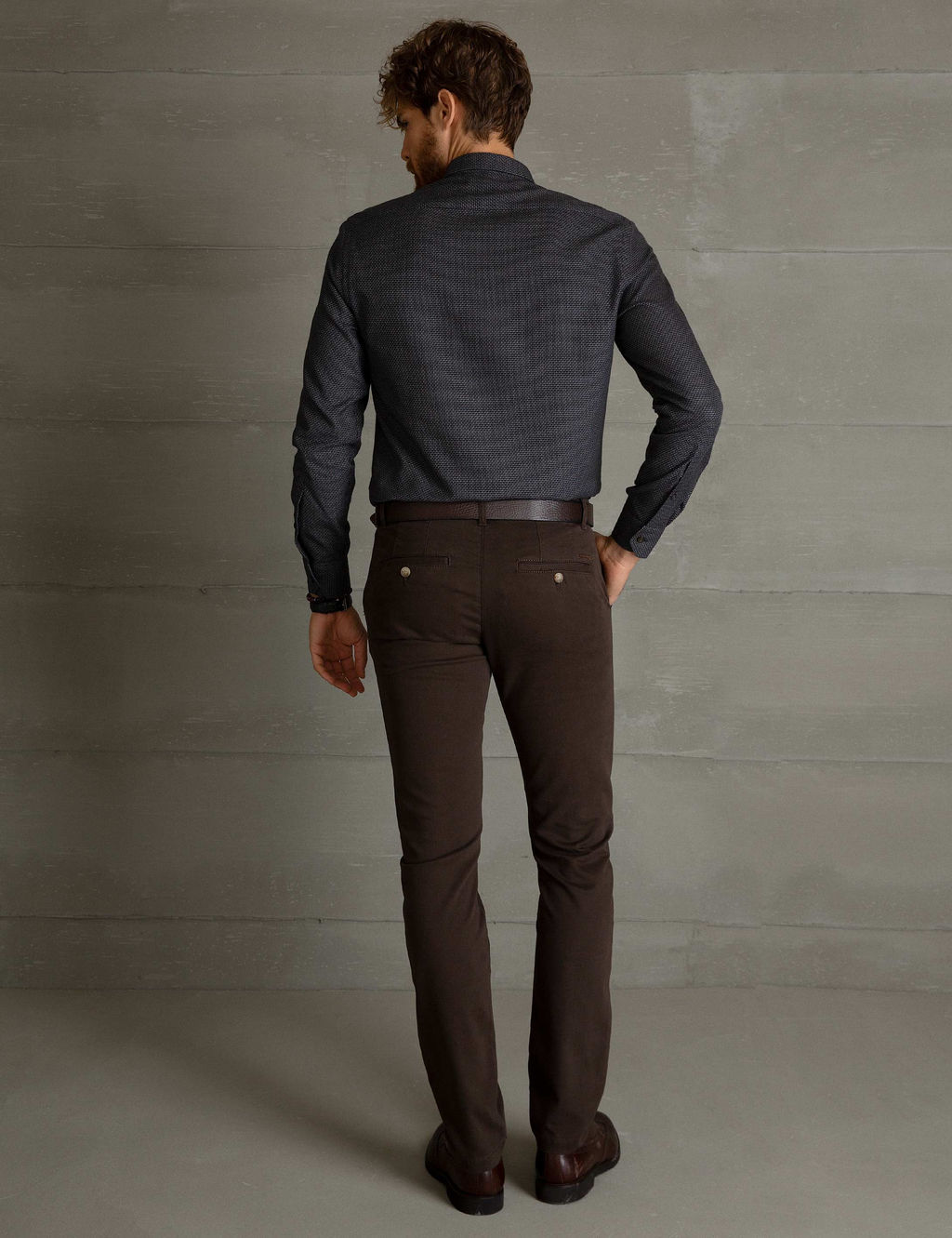 Kahverengi Slim Fit Chino Pantolon