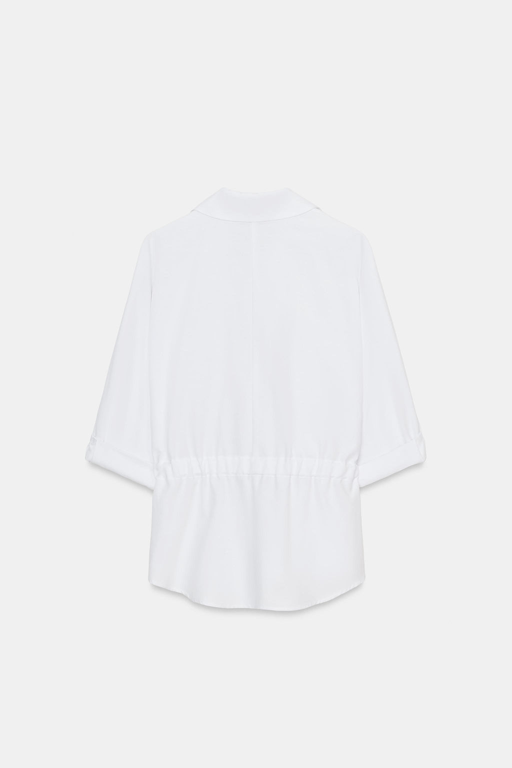 CAMISA SAFARI POPEL?N / Blanco - Zara фото 7