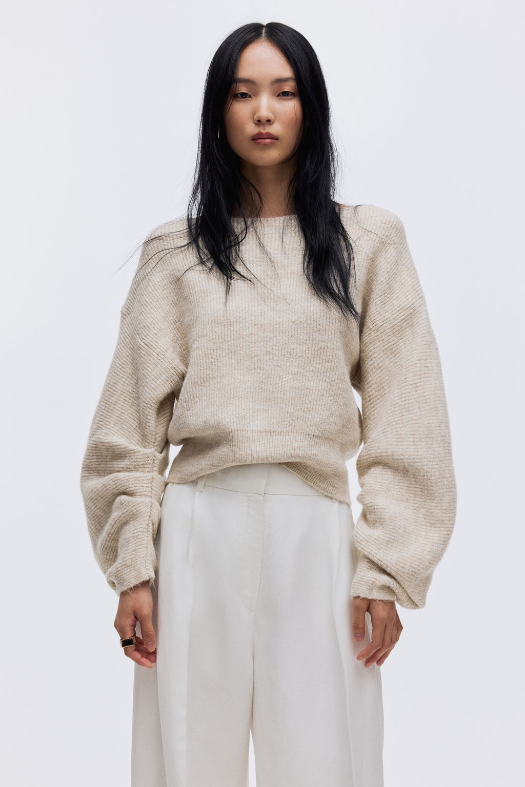 Jersey oversize con escote barco - H&m фото 5