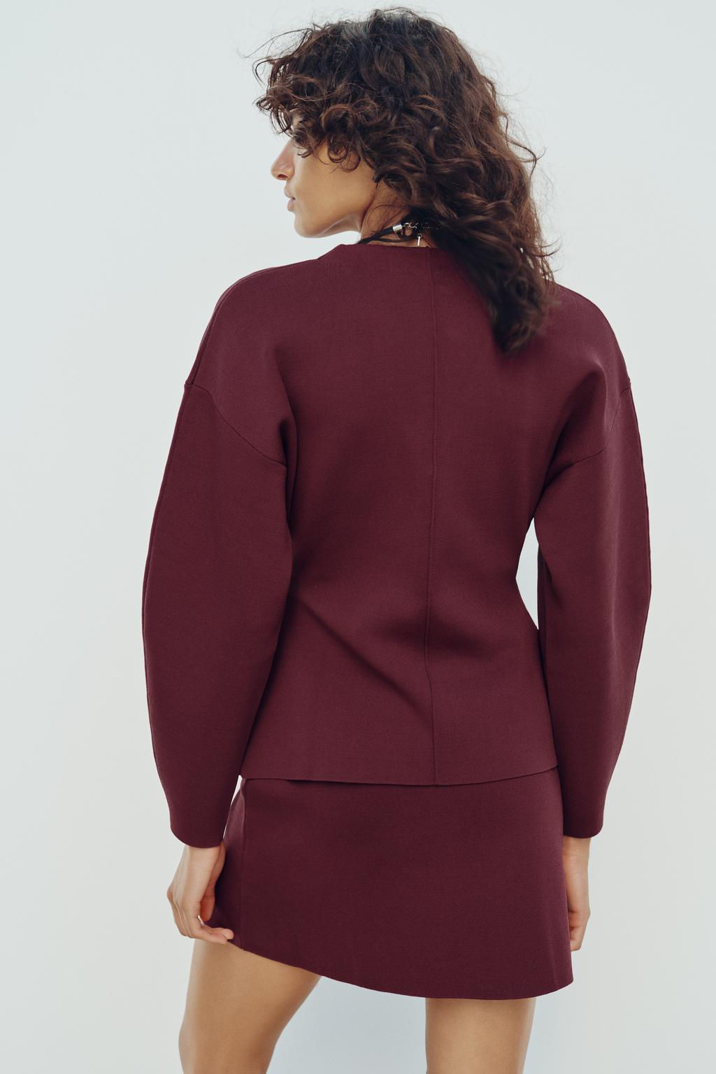 PLAIN KNIT MINI SKIRT - Zara фото 4