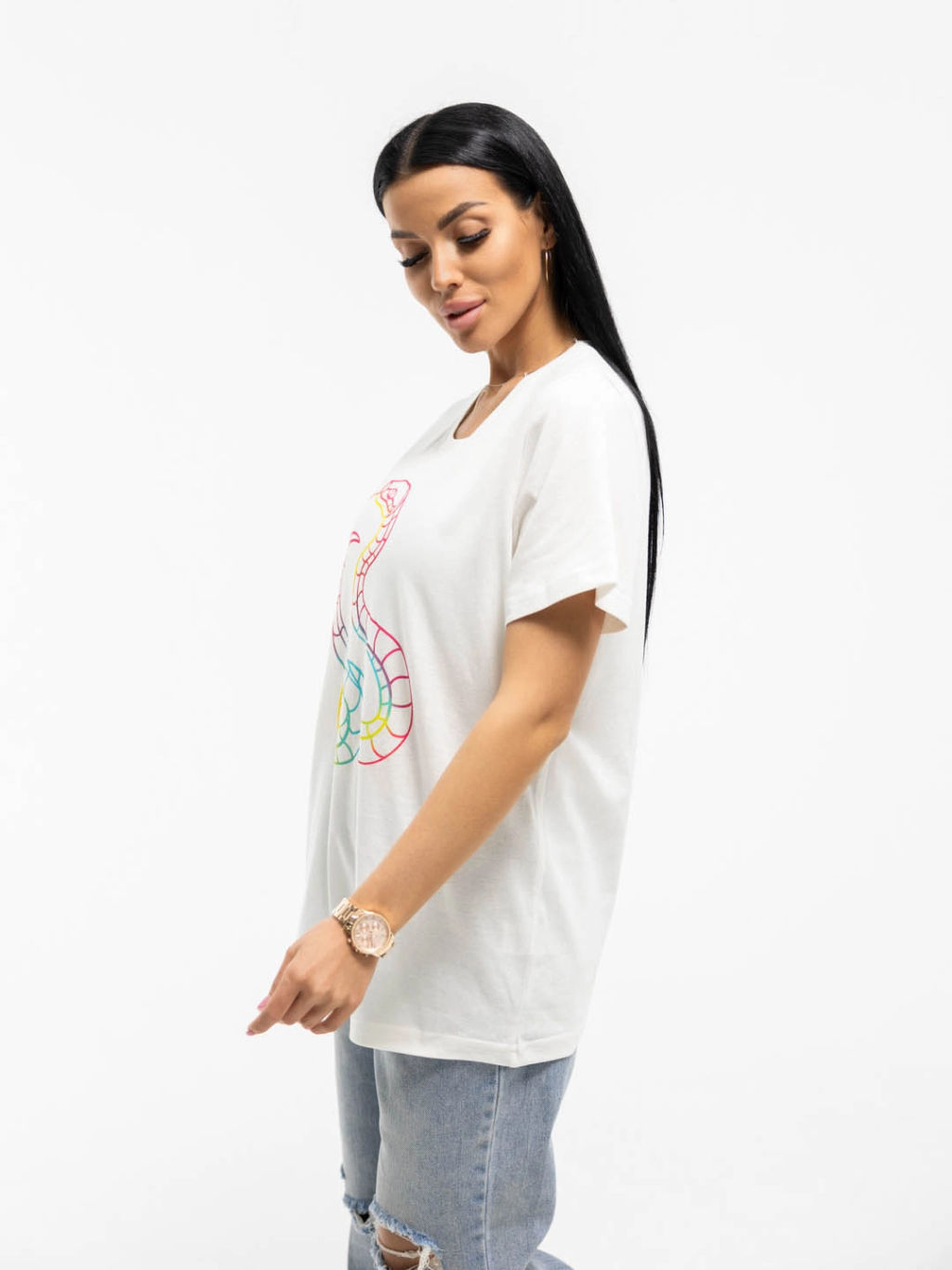 Футболка женская, цвет белый - Барболета фото 2