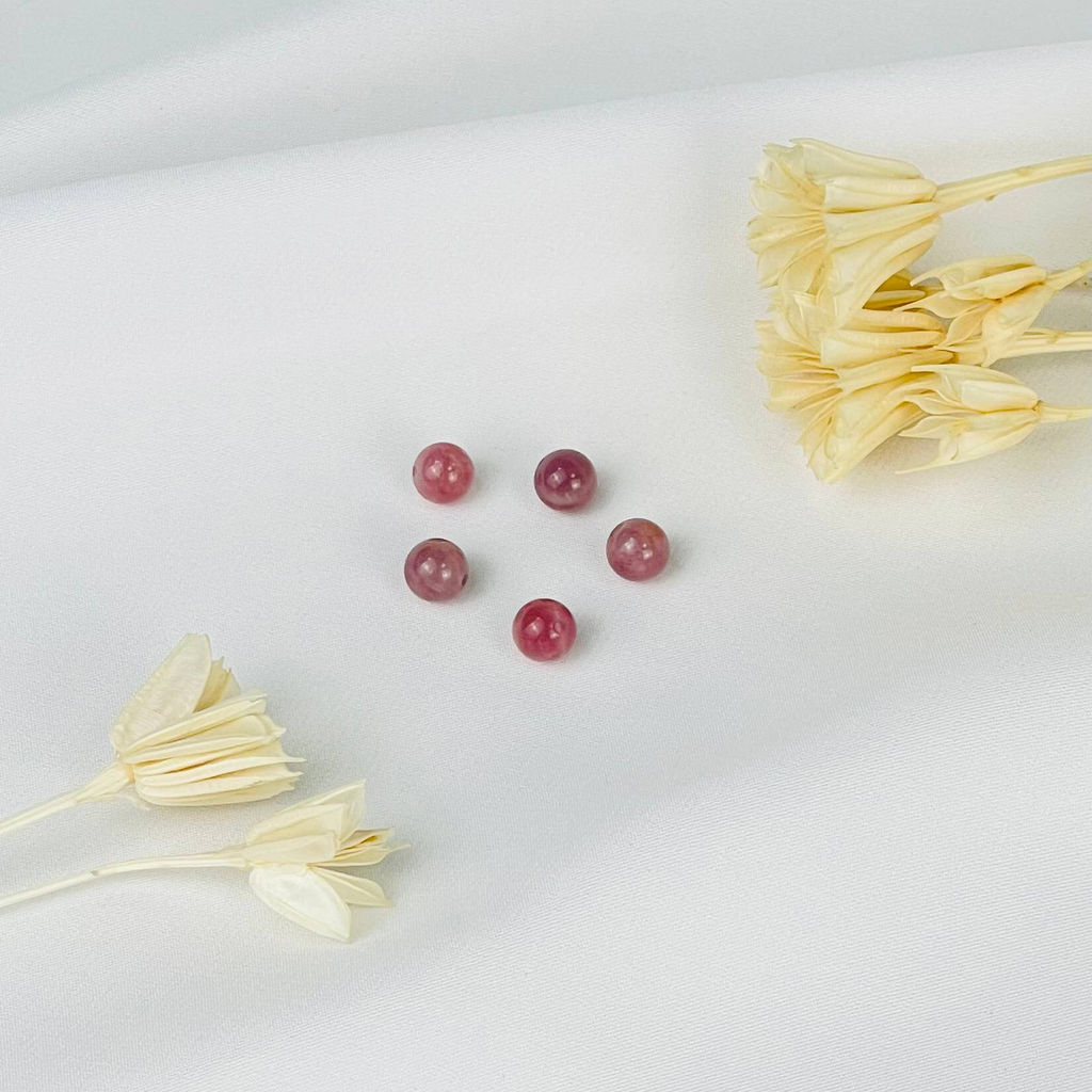 Бусины для украшений из мадагаскарского Розового кварца (10 шт)