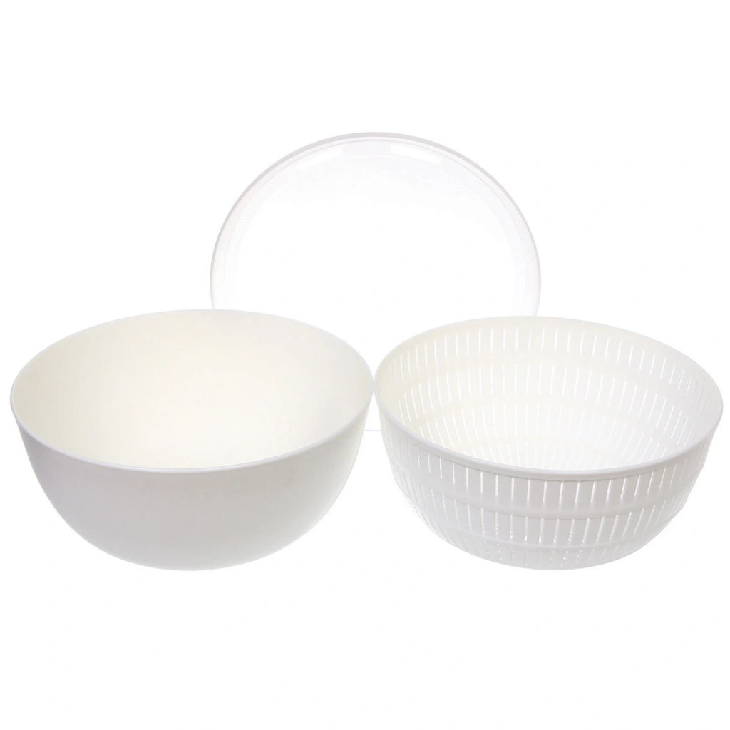 Дуршлаг пластиковый "Фаттория" 24*11см двойной с чашей и крышкой