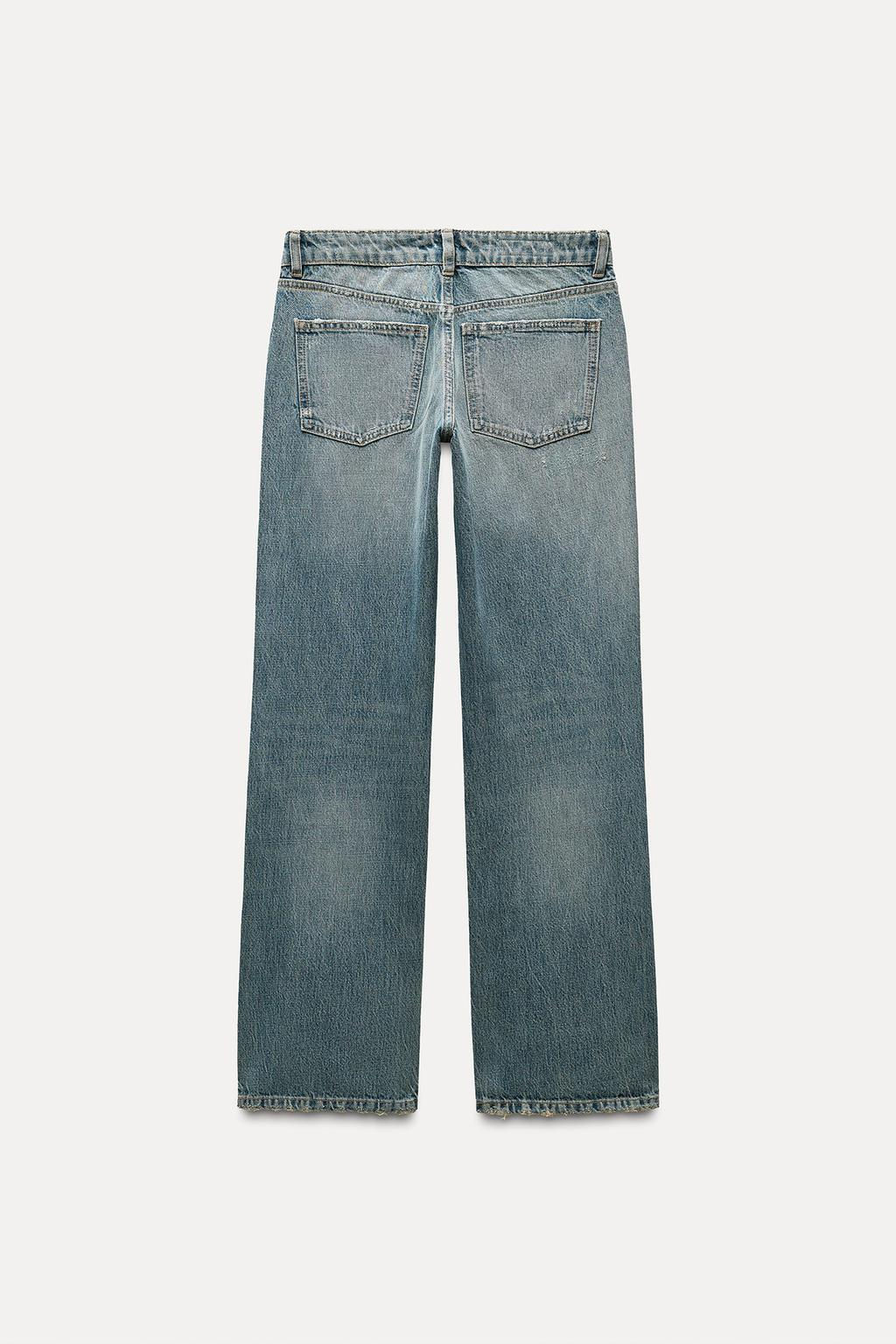 FEW ITEMS LEFT TRF WIDE-LEG LOW-RISE JEANS - Zara фото 4