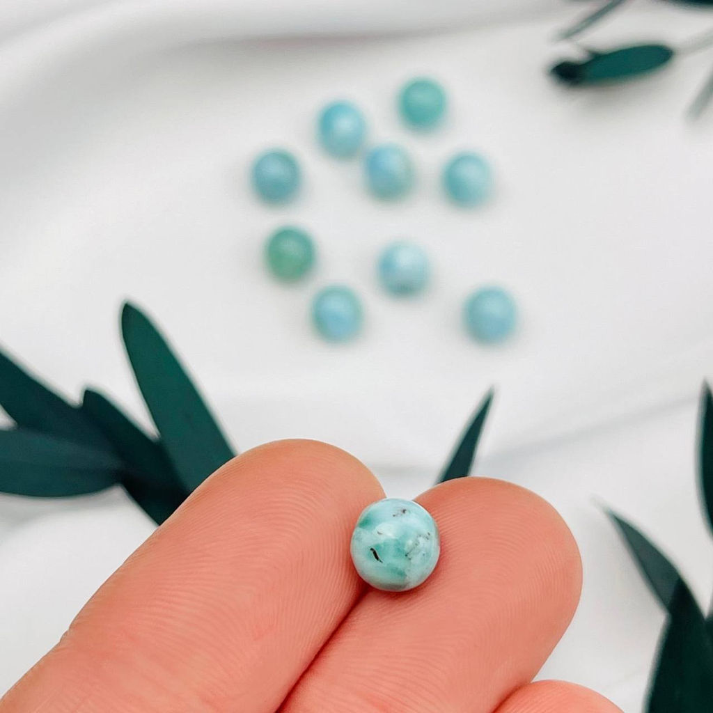 Бусины для украшений из Ларимара (10 шт)