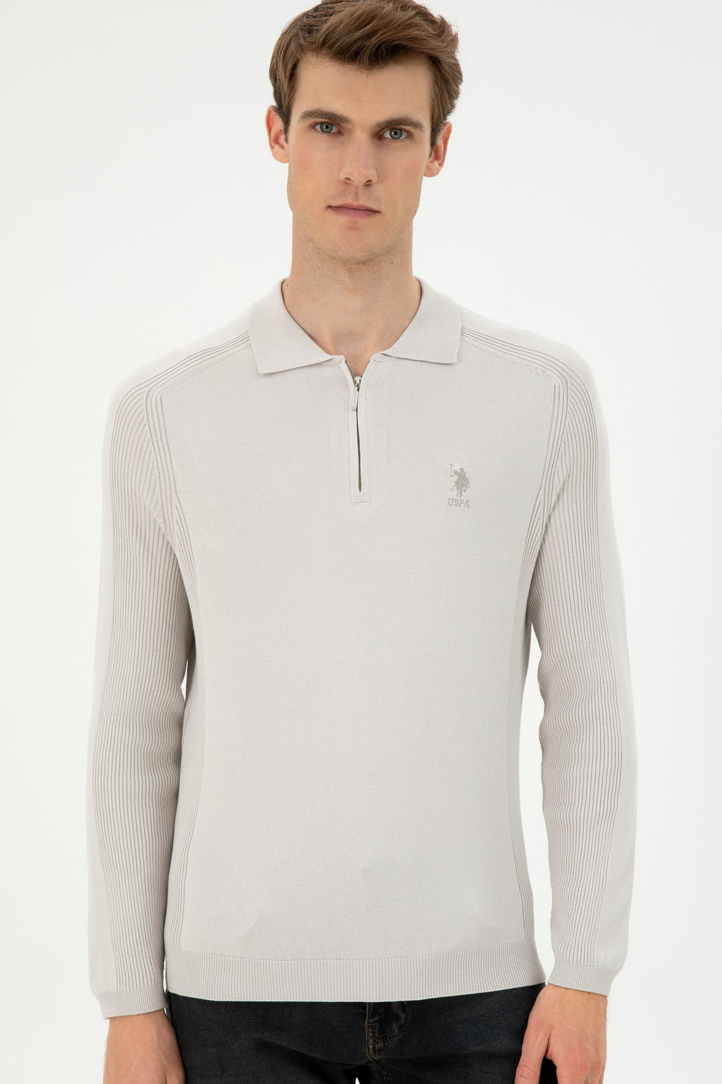 Erkek Krem Kazak - U.s. polo assn фото 3
