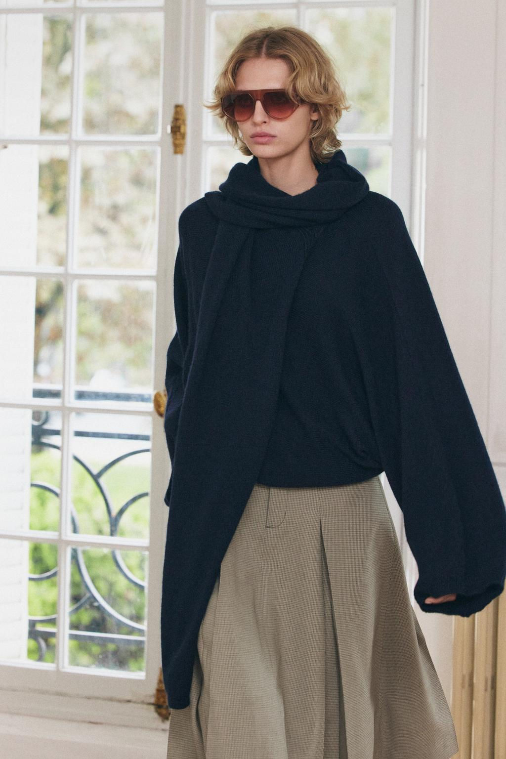 WOOL SCARF SWEATER - Zara фото 6