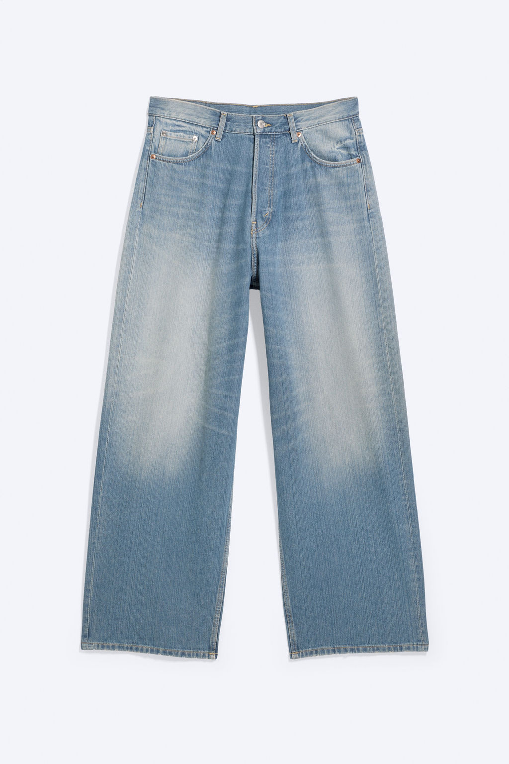 Vaqueros unisex de tiro medio y pernera baggy holgada Astro - H&m фото 9