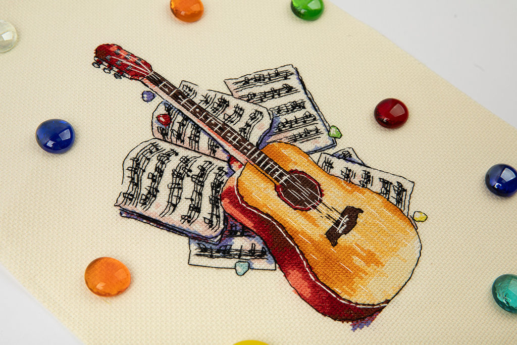 Klart набор для вышивания 8-491 Аккорды для гитары 23.5 х 16.5 см