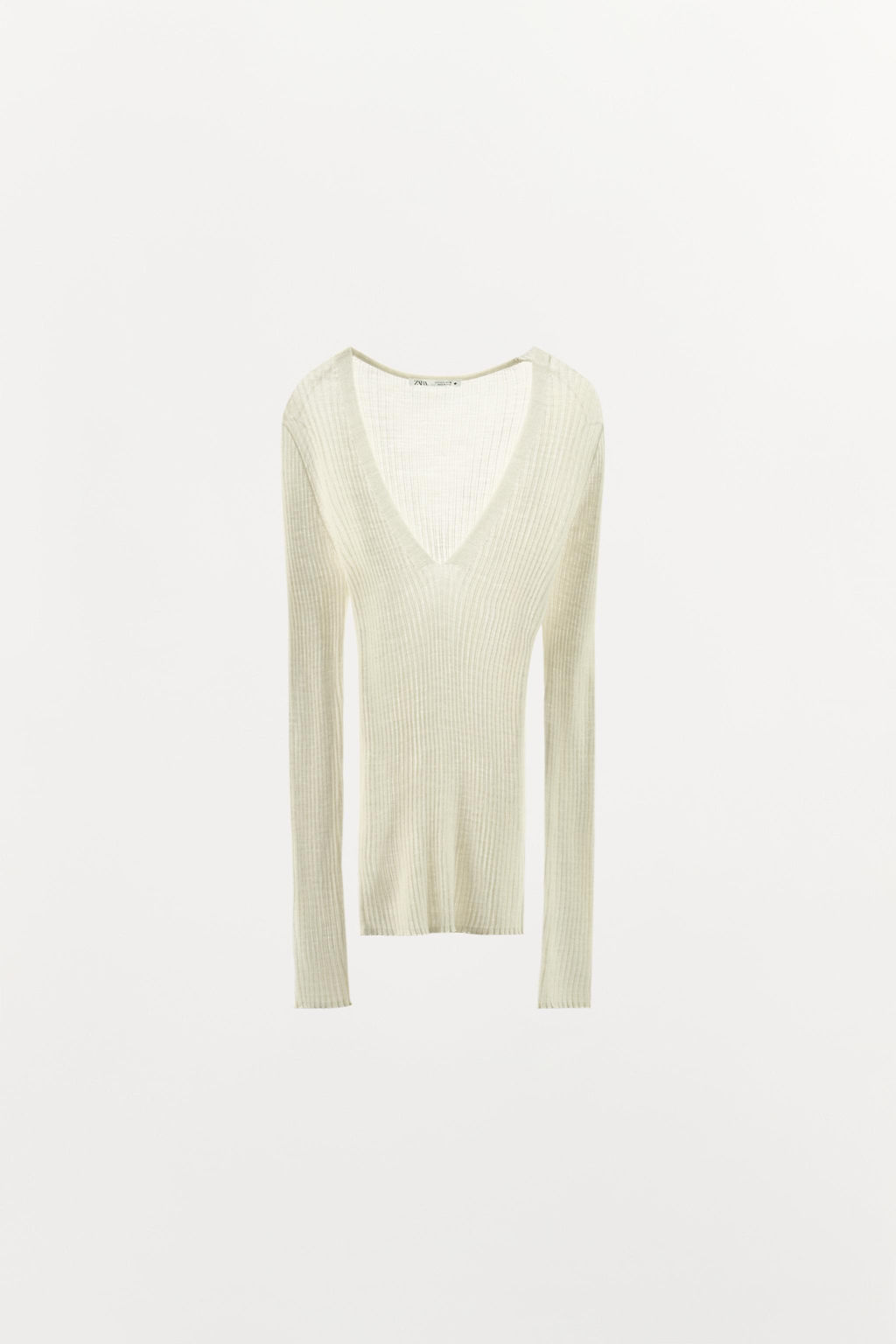 100% WOOL RIB TOP - Zara фото 4