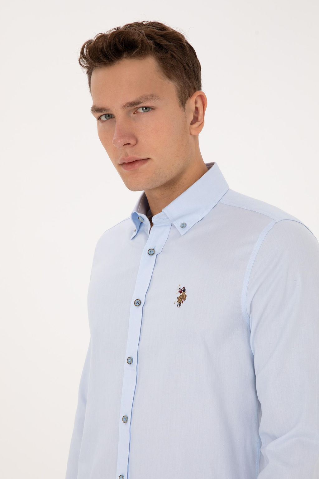 Erkek A__k Mavi Uzun Kollu Basic G_mlek - U.s. polo assn фото 2