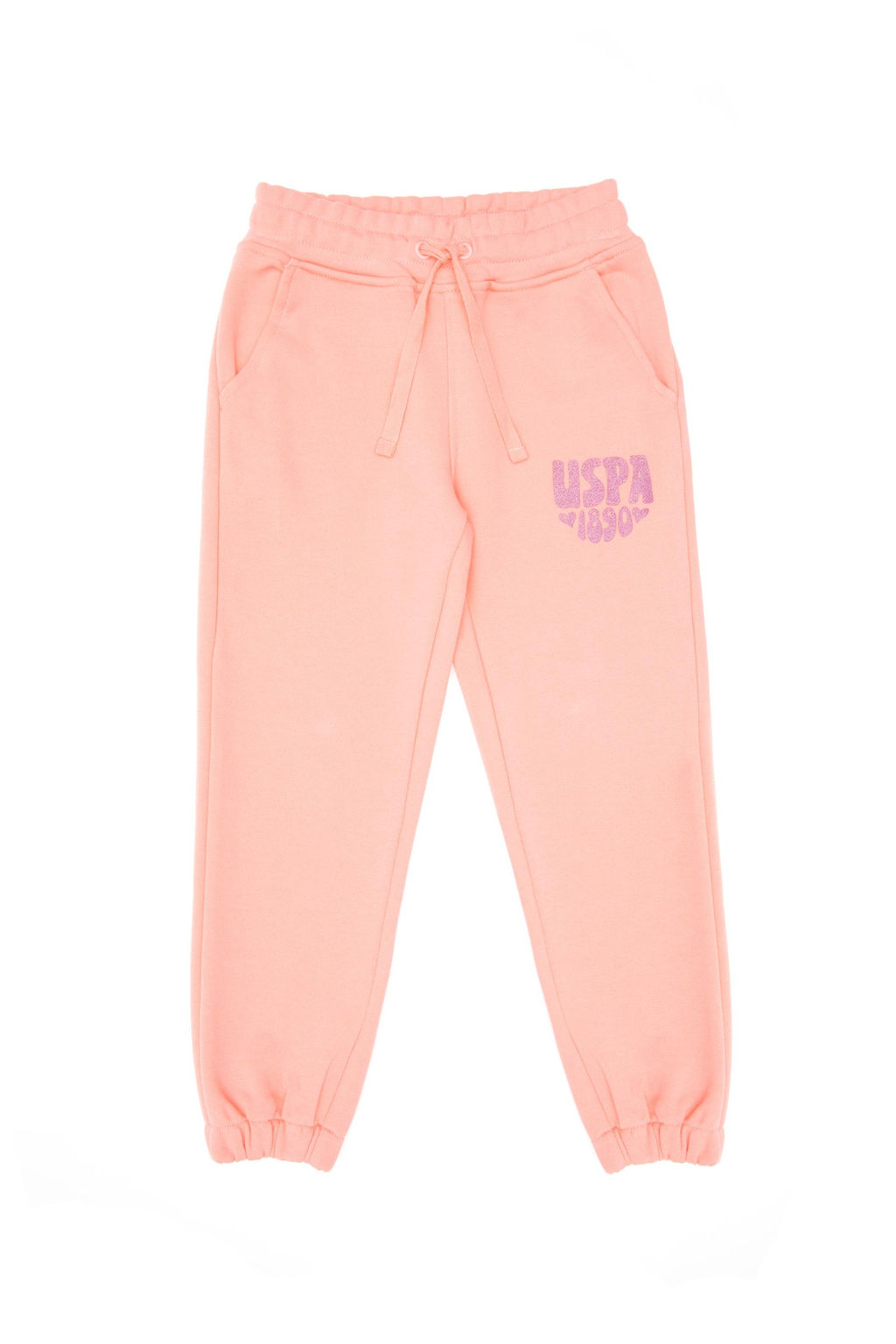 K_z _ocuk Neon Pembe Simli Bask_ Detayl_ Jogger E_ofman Alt_ Sepette S_rpriz _ndirim - U.s. polo assn фото 2