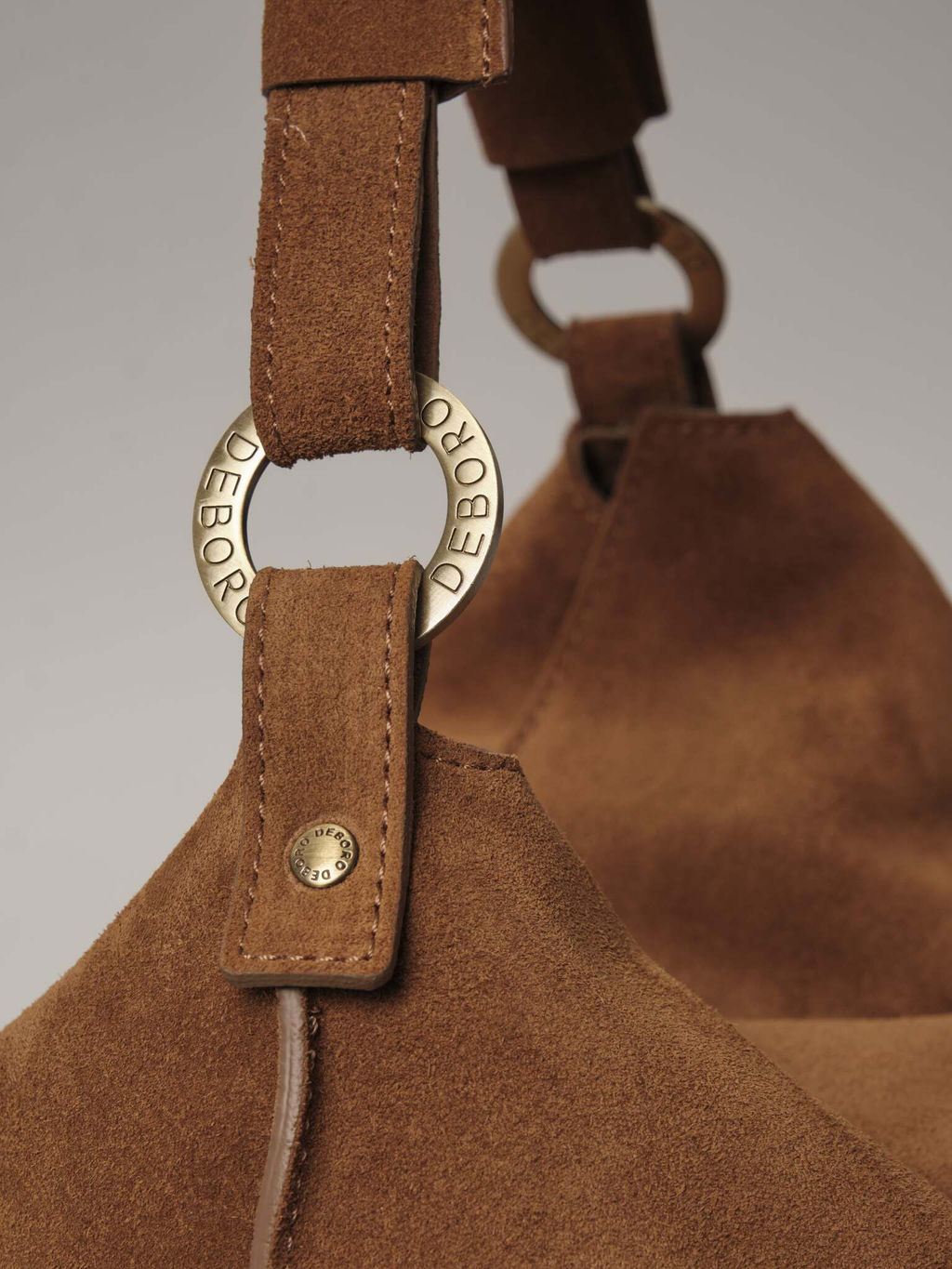 Замшевая сумка Deboro 30900 коричневый лист