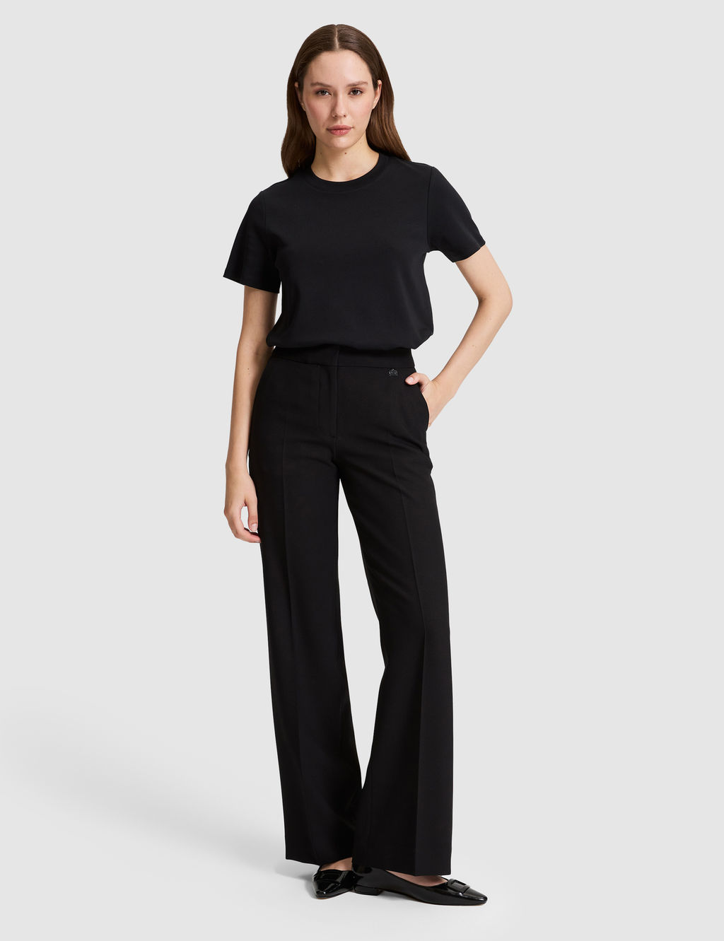 Siyah Regular Fit Bisiklet Yaka Basic Ti__rt