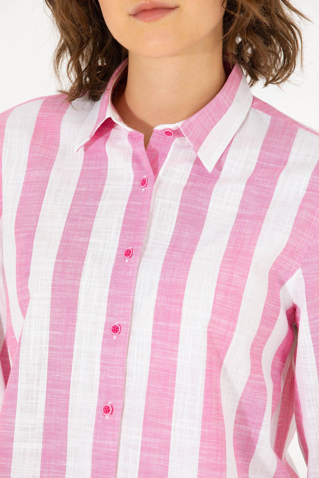 Женская розовая рубашка с длинным рукавом - U.s. polo assn фото 7